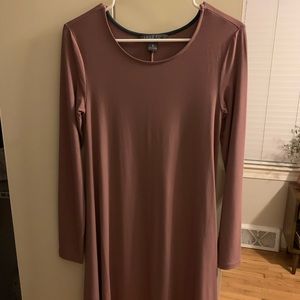 Free fly long sleeve dress